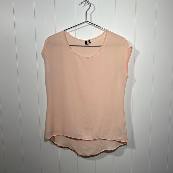 Love Haight beige pink blouse sleeveless size  M‎ - Picture 1 of 5